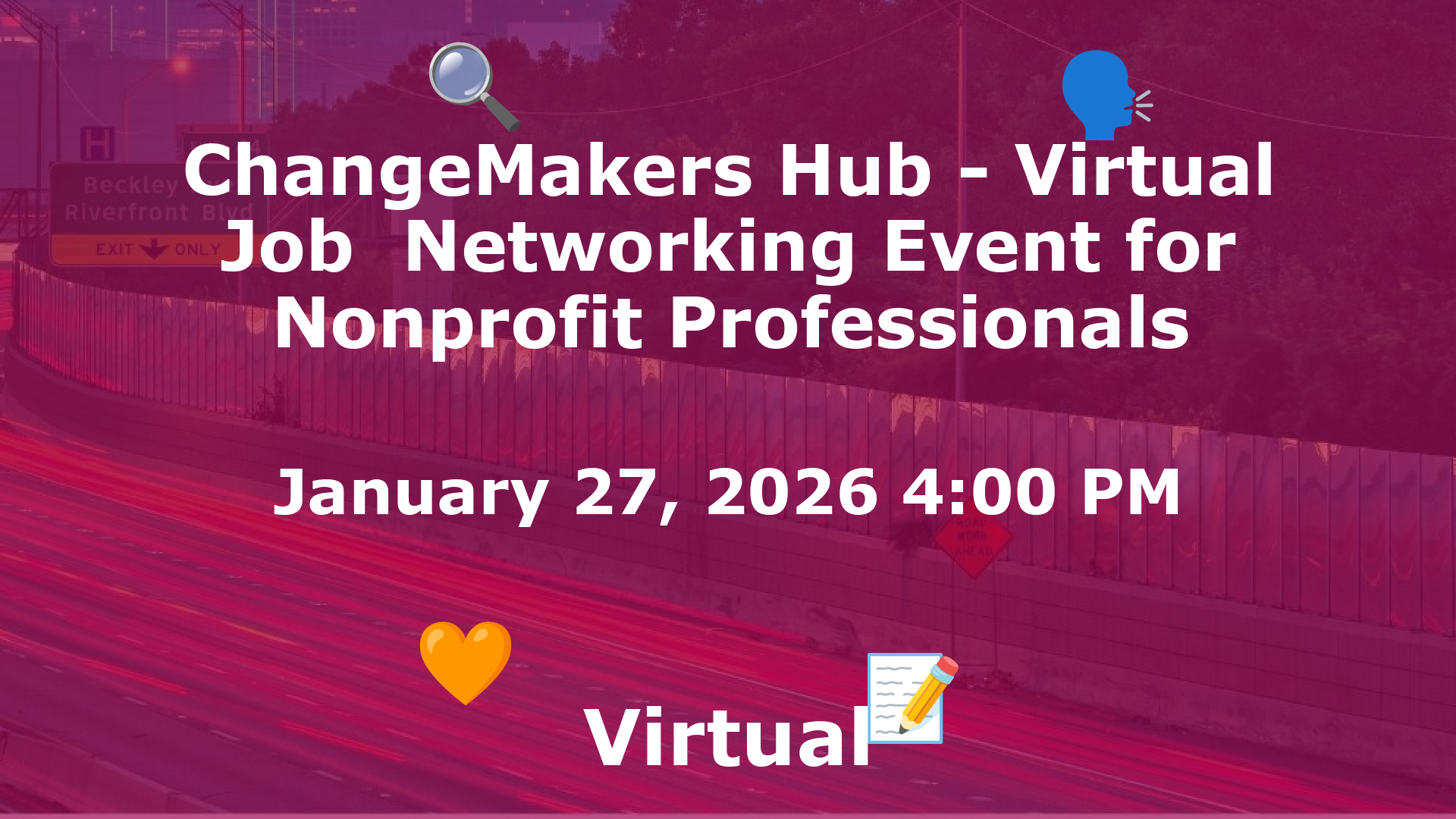 ChangeMakers Hub - Virtual Job  Networking Event for Nonprofit Professionals event image